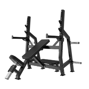 Banco de Supino Inclinado com Suporte para Anilhas - Hard Plate Loaded