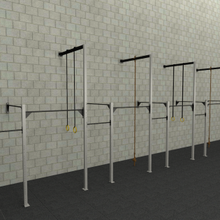 Elite Rack 7 - 60x60 Colorido - 7 colunas altas 4,50 - 7 colunas baixas 2,75 - 7 posições Squat