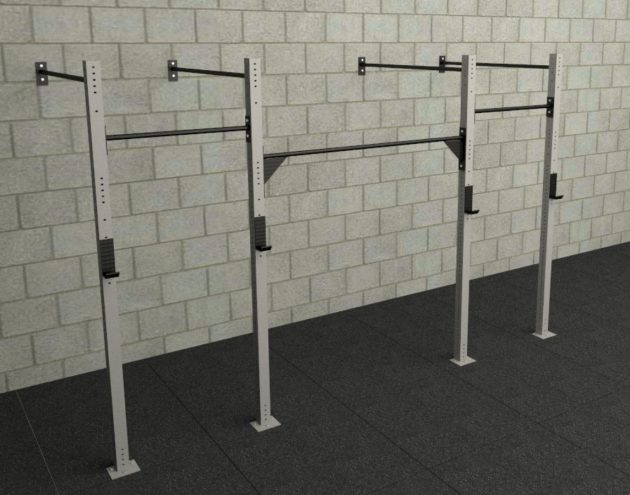 Wall Rack 2 - 60x60 Colorido - 4 Colunas baixas 2,75 - 2 posições Squat