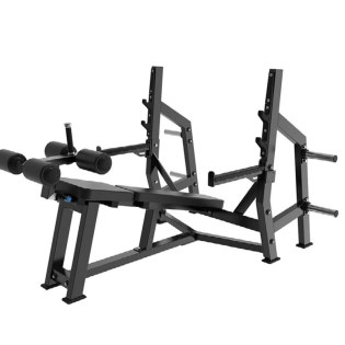 Banco de Supino Declinado com Suporte para Anilhas - Hard Plate Loaded