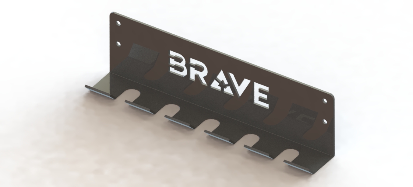 Suporte de Barras - 5 barras vertical (De Parede)