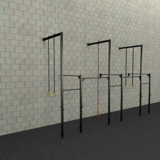 Elite Rack 3 - 60x60 Colorido - 3 colunas altas 4,50 - 3 colunas baixas 2,75 - 3 posições Squat