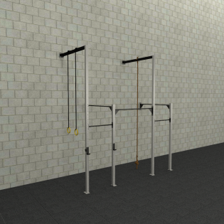Elite Rack 2 - 60x60 Colorido - 2 colunas altas 4,50 - 2 colunas baixas 2,75 - 2 posições Squat