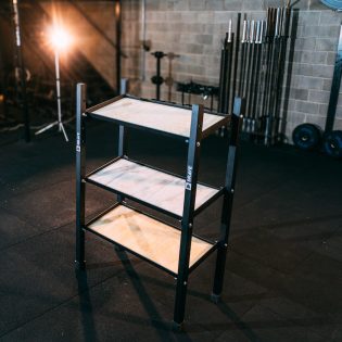 Estante Organizacional para Dumbbells  - 3 níveis angulado 120comp x 150alt x 35larg