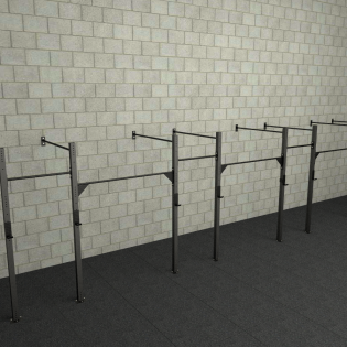 Wall Rack 6 - 60x60 Colorido - 12 Colunas baixas 2,75 - 6 posições Squat