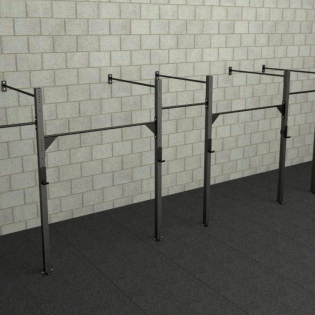 Wall Rack 7 - 60x60 Colorido - 14 Colunas baixas 2,75 - 7 posições Squat